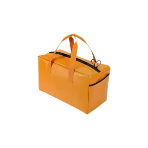 Portable insulated BBQ cooler bag with dual handles and smooth zipper for outdoor food storage.
