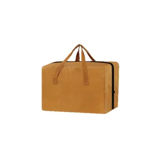 Portable Large Capacity Barbecue Picnic Insulation Bag Durable Canvas Bag with Zipper
