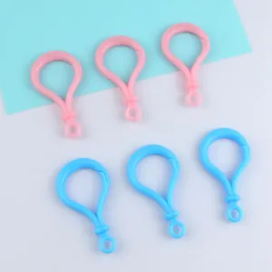 DIY Amuletos Colgantes de Plástico con Forma de Bombilla Lindo Rosa Azul Llavero Bolsa Accesorios Colgantes Fabricación de Joyas