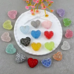 Acrylic Heart Sugar Beads Candy Shape Loose Beads DIY Jewelry Making Accessories Handcrafted Craft Supplies