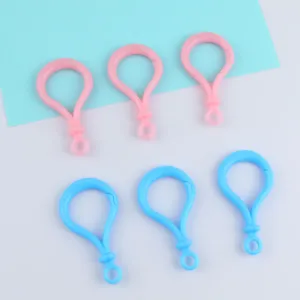 Mosquetón en forma de bombilla de plástico DIY llavero bolso gancho accesorios 6 pzs