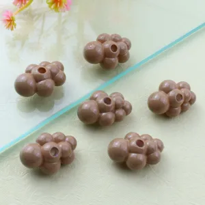 Solid 3D Cloud Acrylic Loose Beads Glossy Pendants for DIY Jewelry Making Accessories