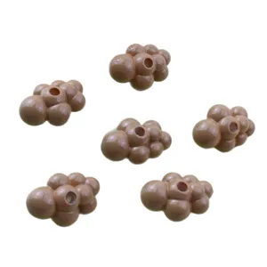 Solid color 3D cloud acrylic beads glossy loose charms for DIY jewelry making and crafting parts