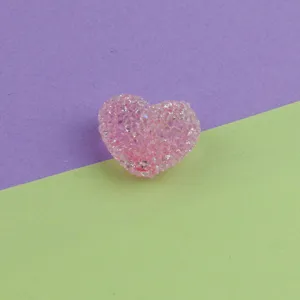 Acrylic sugar heart bead pink DIY jewelry making loose spacer charm craft accessories