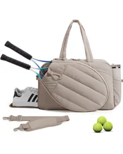 Borsa impermeabile per racchetta da tennis e pickleball con scomparto scarpe e tracolla.