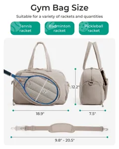 Borsa sportiva impermeabile per tennis e badminton con scomparto racchetta e tracolla.