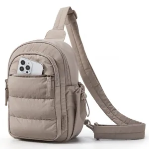 Waterproof Nylon Crossbody Bag Mini Vertical Shoulder Bag Casual Travel Phone Sling Bag For Women And Men