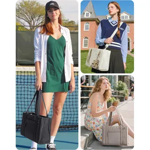 Large capacity casual commuter tote bag, lightweight nylon shoulder handbag for women.