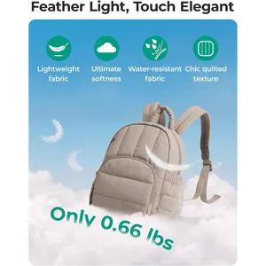 Mini quilted backpack lightweight waterproof fashion casual daypack for women daily use.