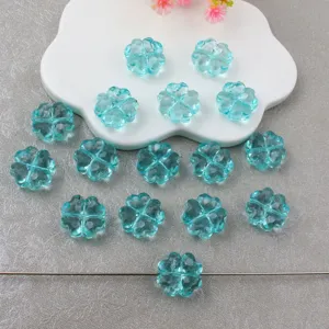 Acrylic transparent clover beads straight hole loose spacer beads for DIY jewelry making detail