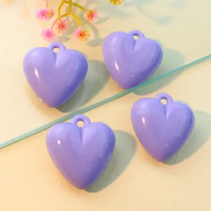 Large acrylic smooth heart pendant keychain bag charm accessories for DIY crafts and jewelry making