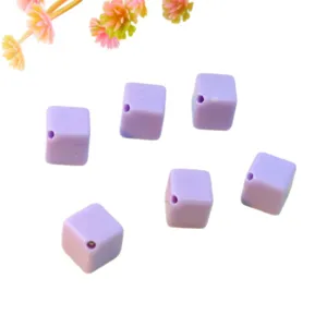8mm Purple Acrylic Square Beads Diagonal Hole Loose Beads for DIY Jewelry Necklace