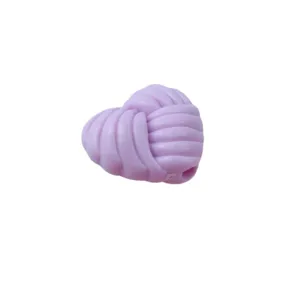 Light purple twisted heart acrylic loose bead charm diy phone strap jewelry making accessory