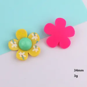 Acrylic flower patch sunflower hairpin DIY accessories sweet cute handmade material 34mm