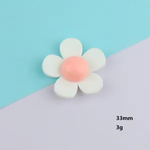 Acrylic flower patch cute sunflower DIY hair clip bag accessory 33mm craft decoration item
