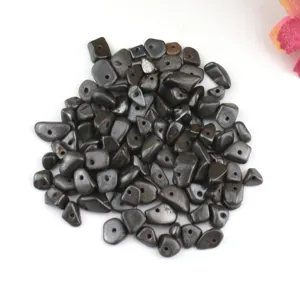 Unregelmäßige Hämatit Perlen lose für DIY Schmuckherstellung, schwarze Stein Abstandhalter.