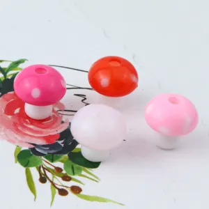 12mm acrylic mushroom beads colorful loose spacer beads for DIY jewelry making accessories.