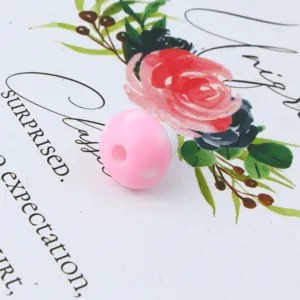 12mm acrylic 3D mushroom bead colorful through-hole loose bead DIY jewelry spacer bead accessory