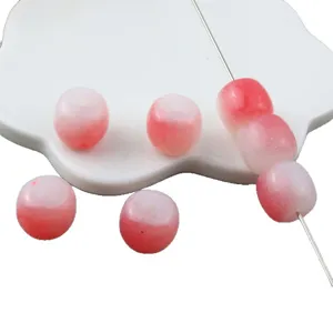Acryl Perlen Farbverlauf rosa weiss DIY Armband Schmuckzubehoer Basteln Zubehoer Set