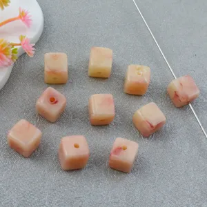 Acryl vierkante kralen gemarmerde afstandshouder losse kralen voor DIY handgemaakte sieraden