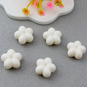 18mm acrylic solid color plum blossom beads five petal flower loose beads diy jewelry making