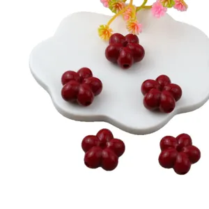 18mm Acrylic Solid Plum Blossom Beads Loose Beads DIY Jewelry Necklace Phone Chain