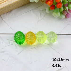 Acrylic fruit shape loose beads pear lemon charm DIY jewelry making craft supply 10x13mm