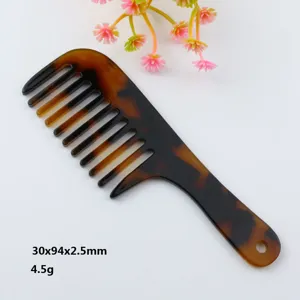 Tortoise shell wide tooth hair comb acetate anti static makeup hair styling tool accessory