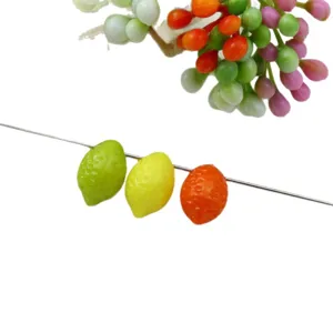 Acrylic lemon fruit shape loose beads colorful DIY jewelry making accessories for bracelet