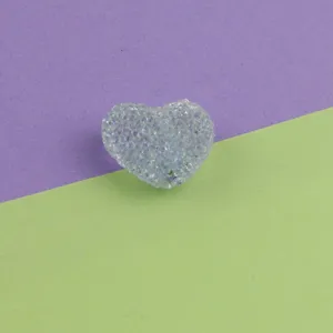 Acrylic heart sugar bead DIY jewelry loose beads sparkly candy shaped craft accessory for bracelet