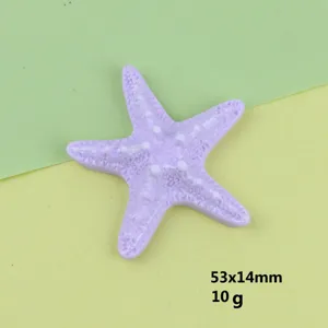 Cute Purple Resin Starfish DIY Accessory Charm 53x14mm for Hair Clip and Phone Case