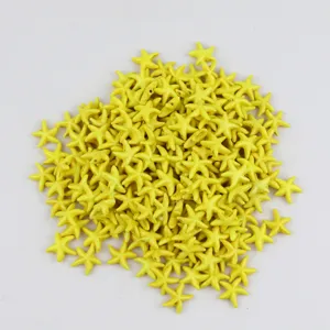 Cuentas de estrella de mar amarillas turquesa accesorios joyería DIY componentes detalle