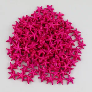 Cuentas Sueltas de Turquesa Estrella de Mar Rosa DIY Accesorios para Fabricación de Joyas