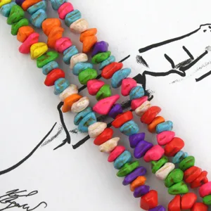 DIY colorful turquoise chip beads loose spacer beads for handmade jewelry making craft supplies