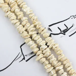 Natural stone chip beads for DIY jewelry making, loose wheel shaped spacer beads for crafts.