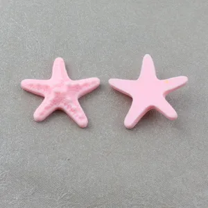 Resin starfish detail showing front and back texture, perfect for DIY crafts and accessories.