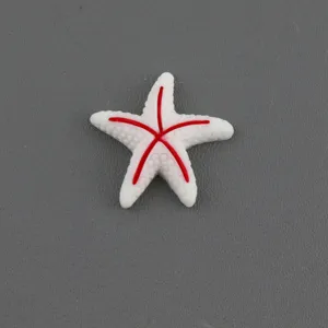 White red resin starfish charm DIY craft cabochon for hair clip shoe decoration accessory