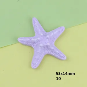 Purple resin starfish charms flatback cabochons for DIY hair clips crafts jewelry making 10pcs