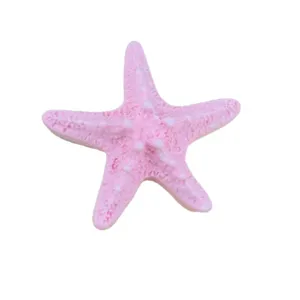 Pink resin starfish charm DIY craft cabochons for hair clips phone case accessories.