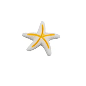 White resin starfish charm for DIY hair clips, shoes, and jewelry decoration parts.