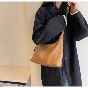 Classic women shoulder bag retro pebble leather hobo bag elegant daily commuter handbag