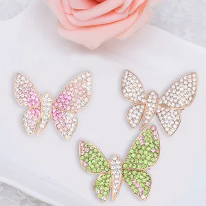 Strass Schmetterling Brosche Set Mode Kristall Insekt Anstecknadel Damen Kleidung Zubehör