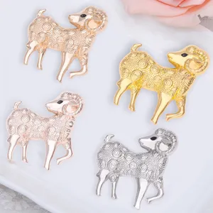 Korean Style Men Women Alloy Zodiac Sheep Brooch Vintage Electroplated Fashion Animal Corsage Suit Clothing Jewelry Gift