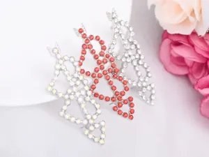 Valentine gift rhinestone arrow heart brooch alloy crystal fashion jewelry for women pin.