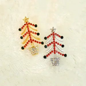 Broche sapin de noël strass bijou mode cadeau fête accessoire vue principale produit