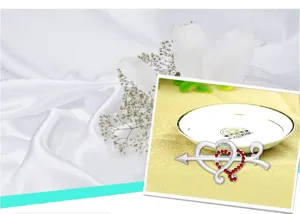 Fashion Valentine's Day double heart rhinestone brooch pin for women romantic jewelry gift.