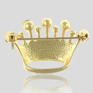 Koreanischer Stil Legierung Strass Krone Brosche Pin Ansicht, elegante Mode Kleidung Zubehör.