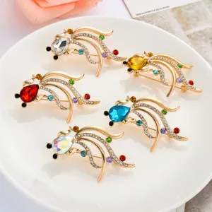 Rhinestone Crystal Gold Fish Brooch Pin Cute Animal Corset Fashion Jewelry Gift Set