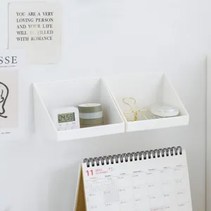 Scatola di immagazzinaggio a parete senza foratura bagno organizzatore in plastica per casa