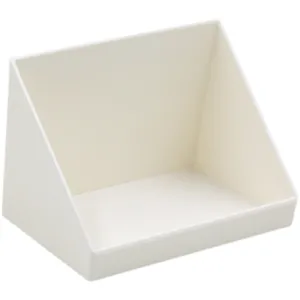 Scatola portaoggetti da scrivania inclinata bianca organizer in plastica per bagno cancelleria
